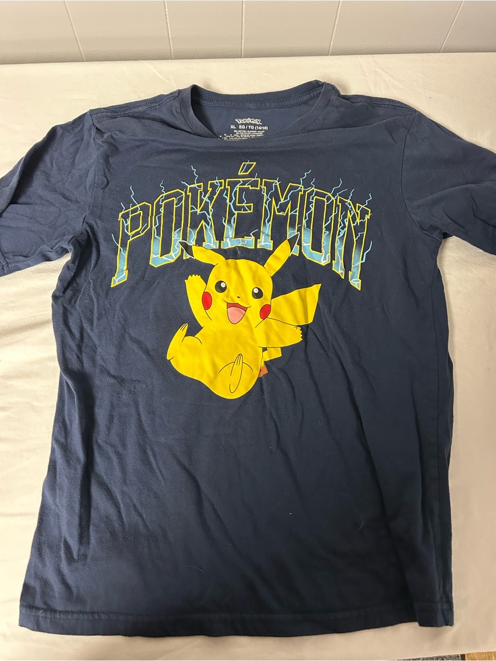 Pikachu Navy Kids Graphic Tee